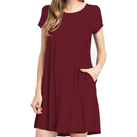 TINYHI Dresses & Skirts - Women's Swing Loose Fit T-Shirt Dress Size M